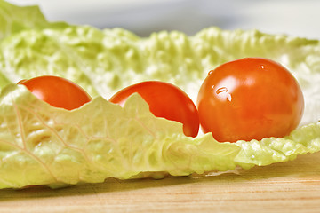 Image showing  tomatoes and salad