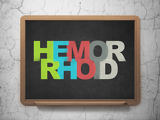 Image showing Healthcare concept: Hemorrhoid on School Board background