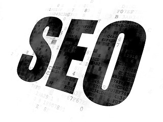 Image showing Web design concept: SEO on Digital background