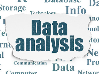 Image showing Information concept: Data Analysis on Torn Paper background