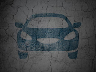 Image showing Travel concept: Car on grunge wall background