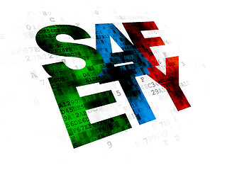 Image showing Protection concept: Safety on Digital background