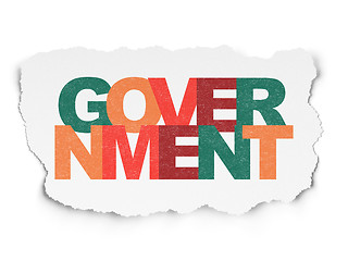 Image showing Politics concept: Government on Torn Paper background