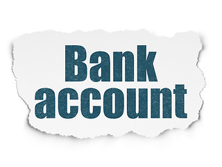 Image showing Currency concept: Bank Account on Torn Paper background