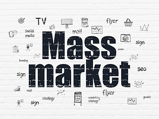 Image showing Marketing concept: Mass Market on wall background