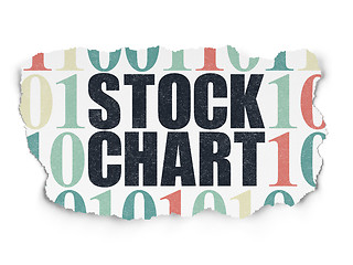 Image showing Business concept: Stock Chart on Torn Paper background