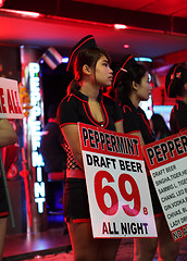 Image showing Night life in Pattaya streets