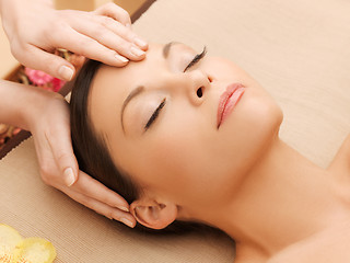 Image showing beautiful woman in massage salon