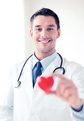 Image showing male doctor with heart