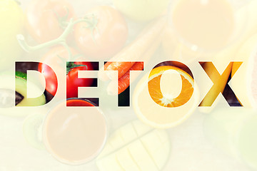 Image showing detox, healthy eating and vegetarian diet concept