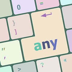 Image showing Keyboard with white Enter button, any word on it vector illustration