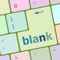 Image showing blank button on computer pc keyboard key vector illustration