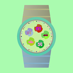 Image showing Smart watch with apps icons