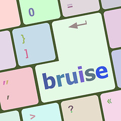 Image showing button with bruise word on computer keyboard keys vector illustration