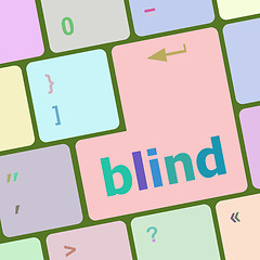 Image showing Modern keyboard key with words blind vector illustration