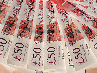 Image showing Fifty Pound notes