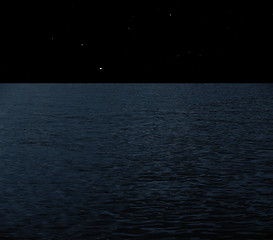 Image showing Full moon at sea
