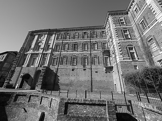 Image showing Rivoli Castle in Rivoli in black_and_white