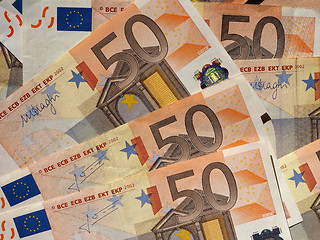 Image showing Fifty Euro notes