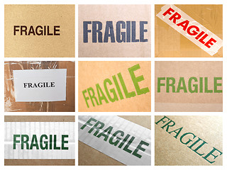 Image showing Fragile labels set
