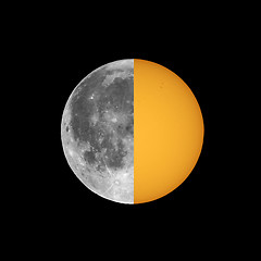 Image showing Sun and Moon