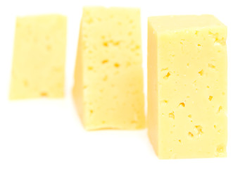 Image showing cheese cubes on white