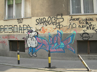 Image showing graffitti on building Belgrade, Serbia, Europe    