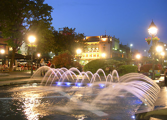 Image showing editorial fountain Knez Mihailova St. Belgrade Serbia