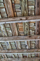 Image showing old wood shingled roof