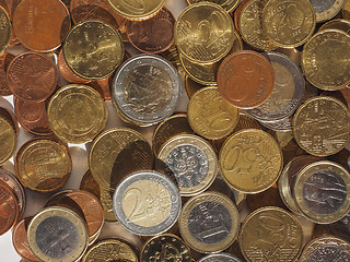 Image showing Euro coins background