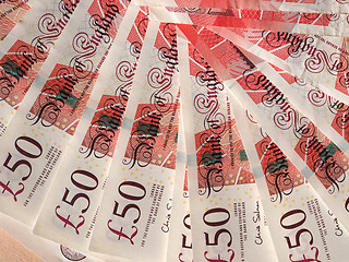 Image showing Fifty Pound notes