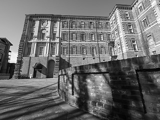 Image showing Rivoli Castle in Rivoli in black_and_white