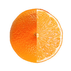 Image showing Orange fruit full and sliced