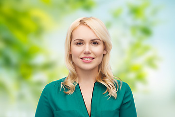 Image showing smiling young woman portrait