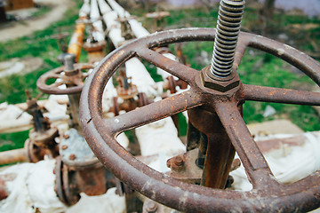 Image showing Industrial tap water pipe and valve