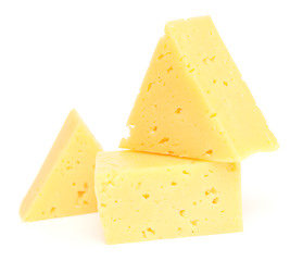 Image showing cheese cubes on white