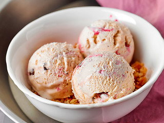 Image showing bowl of ice cream