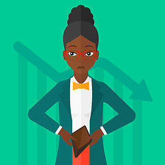 Image showing Bancrupt business woman.