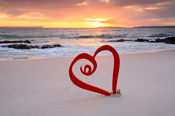 Image showing Love travel, love vacation, love Jervis Bay