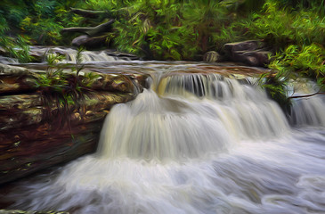 Image showing Cascading Waterfall Creek 