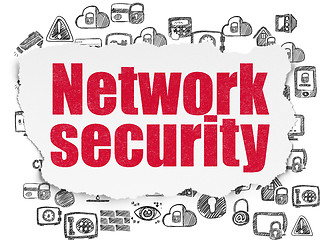 Image showing Safety concept: Network Security on Torn Paper background