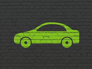 Image showing Tourism concept: Car on wall background