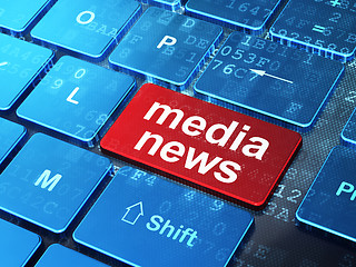 Image showing News concept: Media News on computer keyboard background