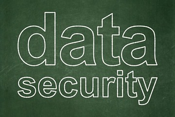 Image showing Safety concept: Data Security on chalkboard background