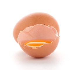 Image showing Raw eggs isolated on white