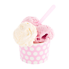 Image showing Ice cream scoop in paper cup