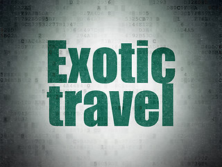 Image showing Tourism concept: Exotic Travel on Digital Paper background