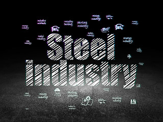 Image showing Industry concept: Steel Industry in grunge dark room