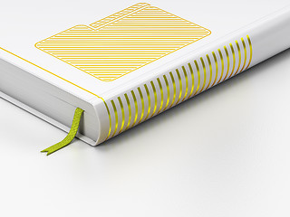 Image showing Business concept: closed book, Folder on white background