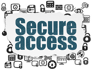 Image showing Privacy concept: Secure Access on Torn Paper background